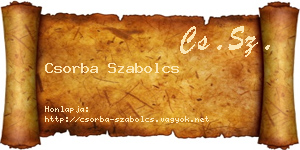 Csorba Szabolcs névjegykártya